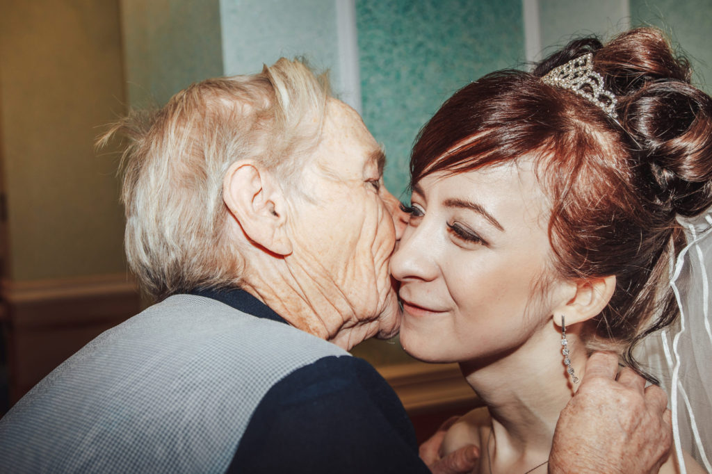 Grandma Kisses Bride