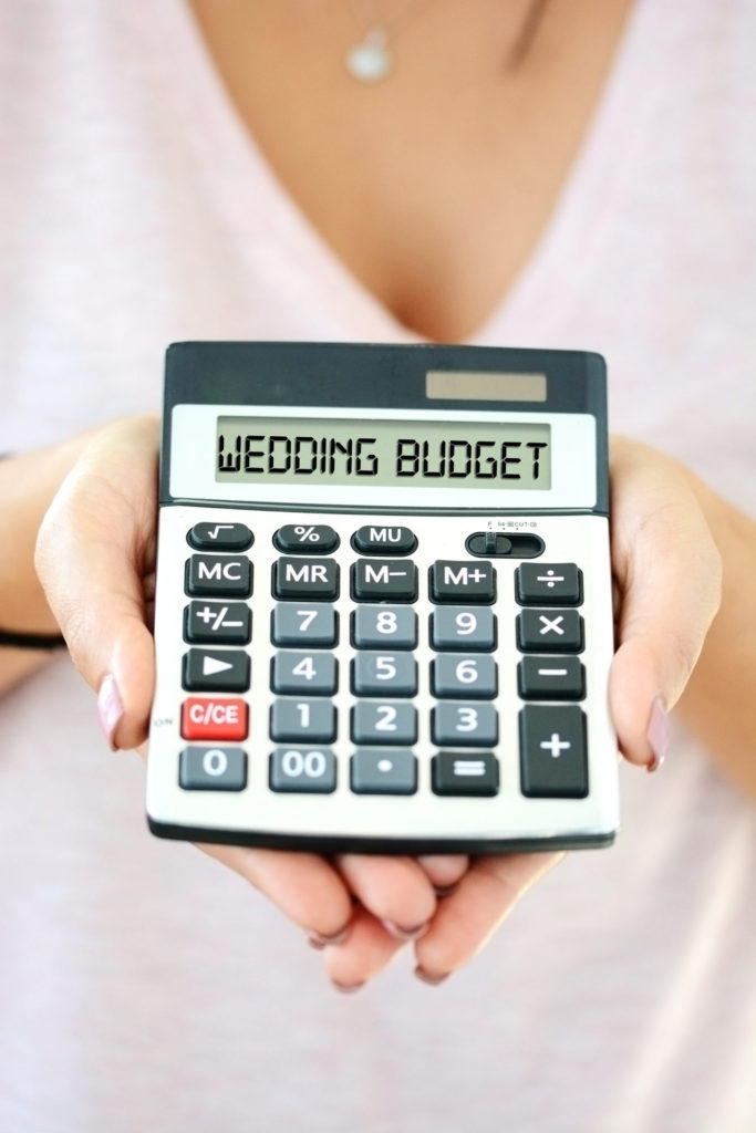 Wedding Budget Written on Calculator