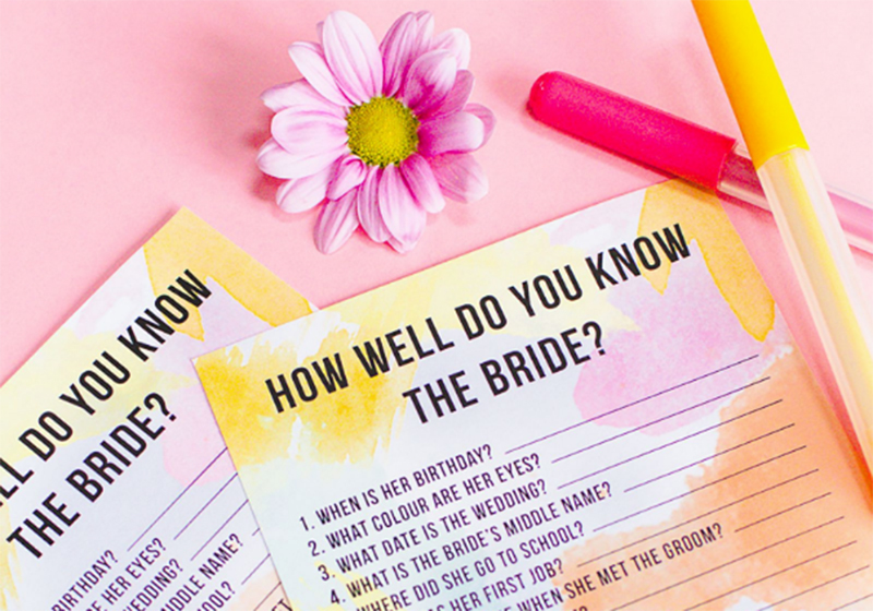 bridal shower ideas - know the bride