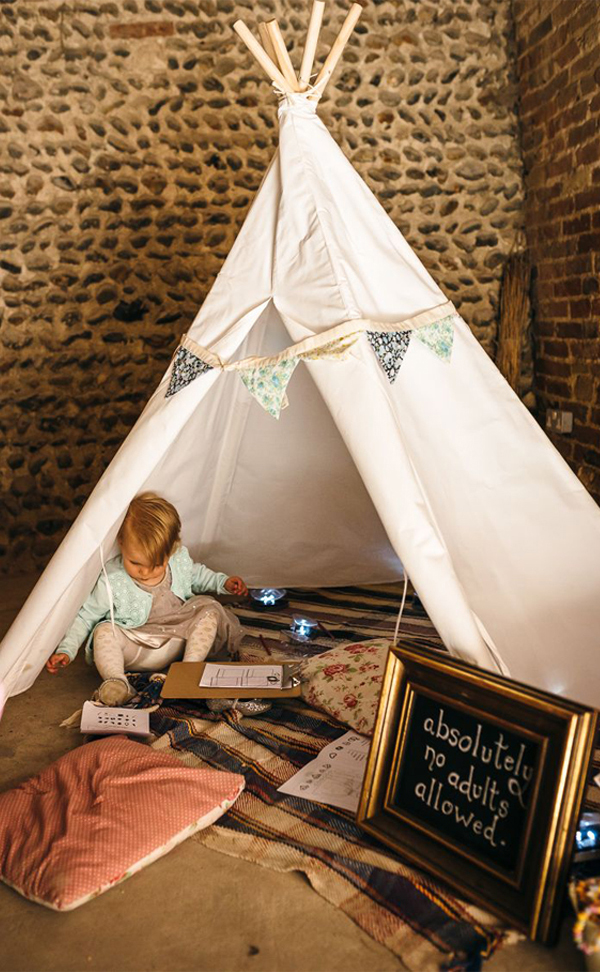 Kids Wedding Entertainment - Kids Only Teepee