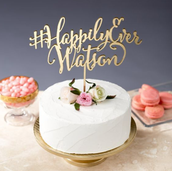 Wedding Hashtag Cake Topper