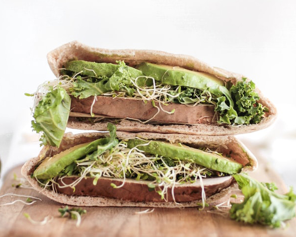 Event Catering Los Angeles - Vegan Pitas With Sprouts And Avocado