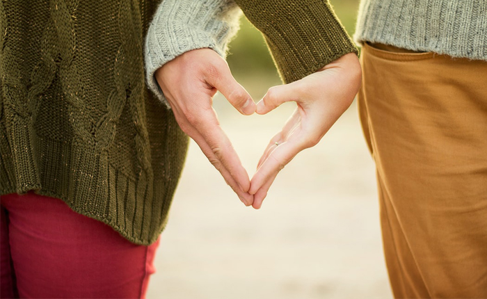 Five Year Wood Wedding Anniversary - Hands Making A Heart