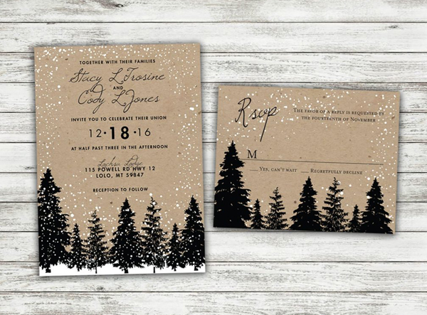 Winter Wedding Invitations